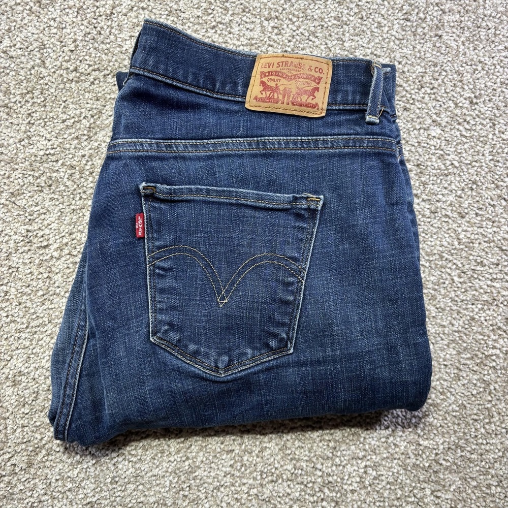Levis Classic Bootcut Jeans Womens 12 W31 L30 Blue Medium Wash Stretch‎ Denim